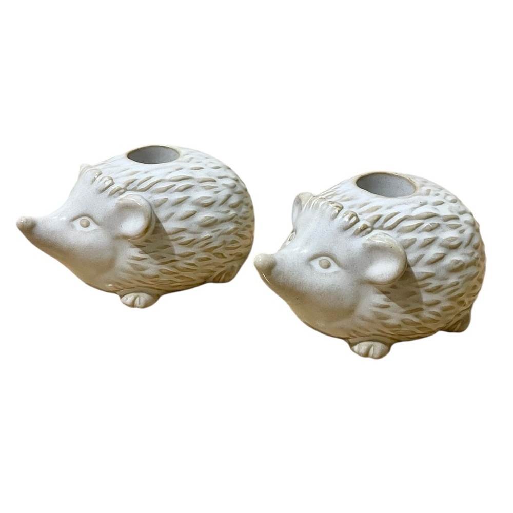 Room Essentials - Ceramic Hedgehog Taper Candle Holder - Set of 2
